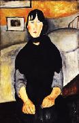 Amedeo Modigliani Young Woman of the People Sweden oil painting artist